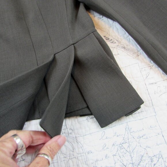 EUC AKRIS Blazer Jacket Skirt Suit Set wool bld desk to dinner capsule womens 10 - Picture 5 of 10